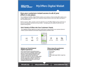 Product Sheet: MyOffers Digital Wallet