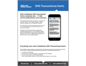 Product Sheet: SMS Transactional Alerts