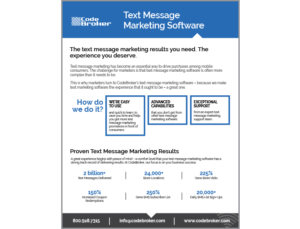 Product Sheet: Text Message Marketing Software